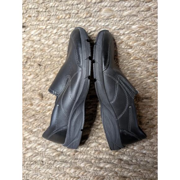 Dr Scholls Careers Shoes Womens 8 W Black Comfy Leather Slip-Ons w/Gel Cushion - Picture 2 of 8